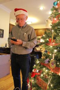 My 71-year-old father attempting to figure out his first iPhone.  